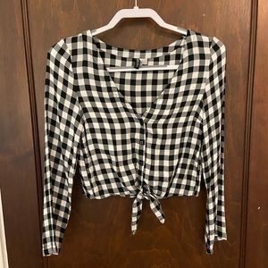 H&M checker print top